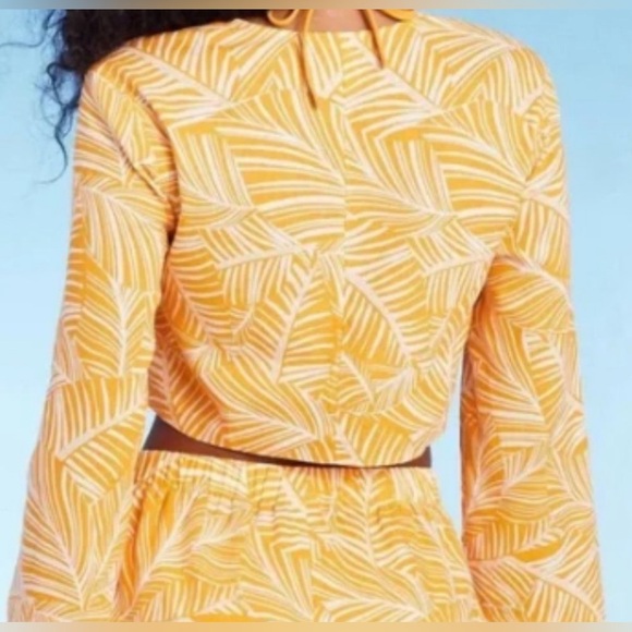 NWT Shade and Shore Tie Front Long Sleeve Swimsuit Coverup - Picture 4 of 7